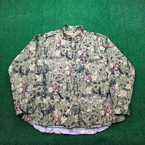 Field Tested by Outdoor‎ Life Shirt Mens 2XL Forest Camo Deer Buck Print Hunting